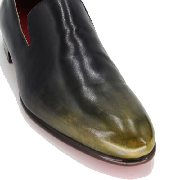 BERLUTI James Tobacco Leather Brogue Goodyear Construction Slip On sz 11.5 main image 5